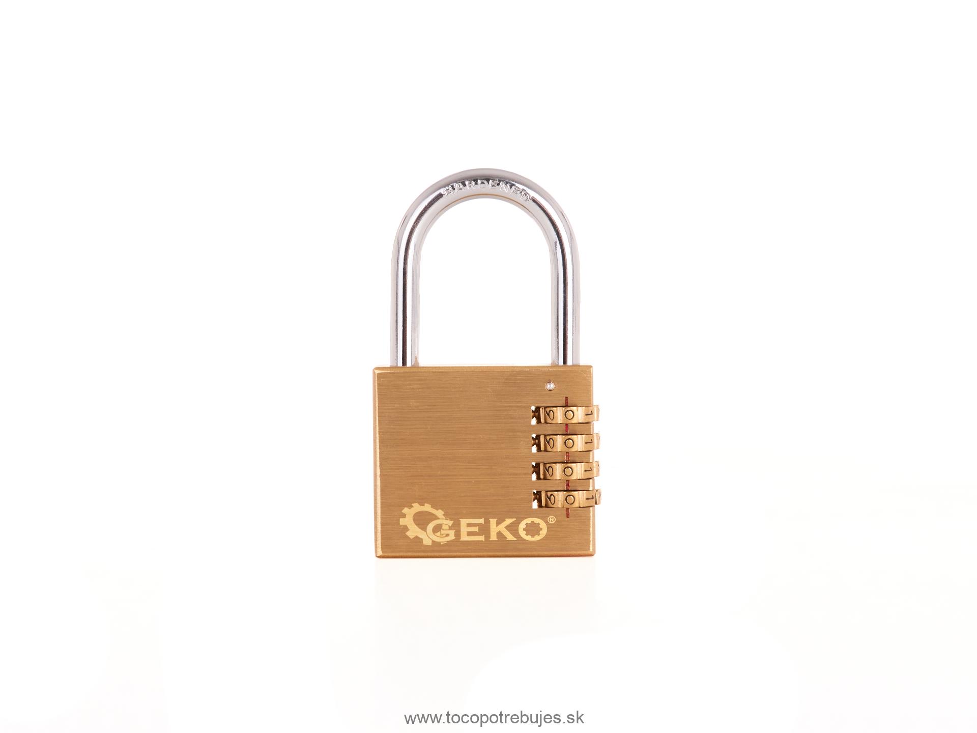 Kombinovaný visiaci zámok 60 mm mosadz - GEKO G10916