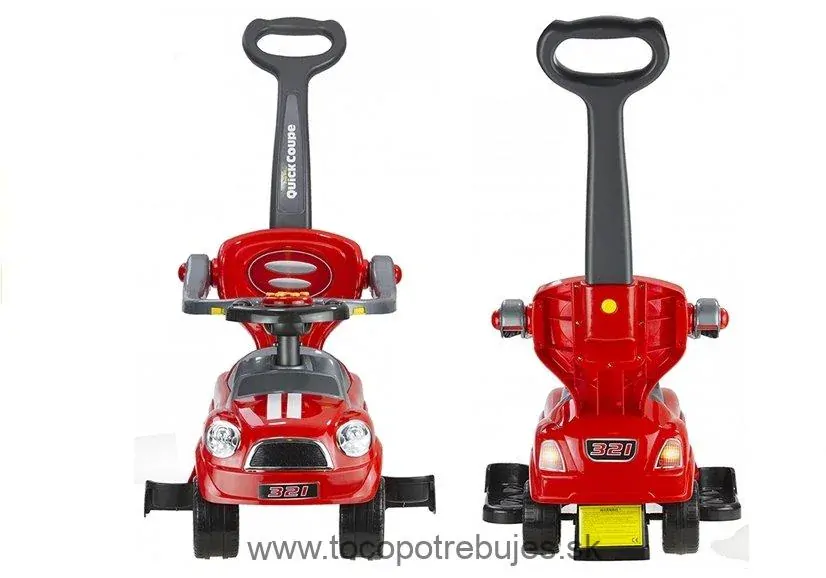 LeanToys Odrážadlo autíčko Pusher Coupe, červená