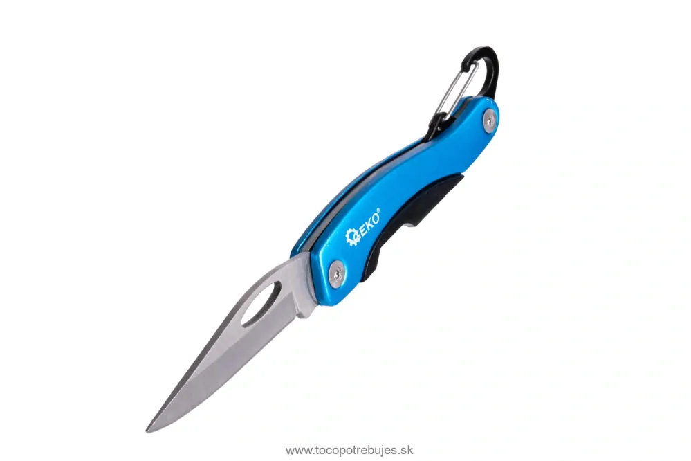Skladací nôž vreckový s karabínou, 19 cm - GEKO G01837