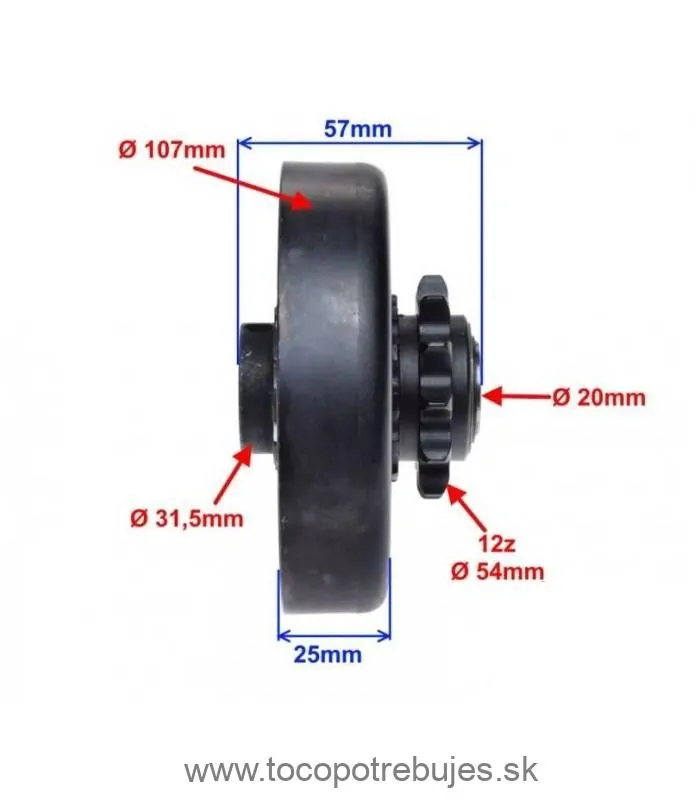 Spojka kompletná pre motor Lifan - 10zb (pre reťaz 420)