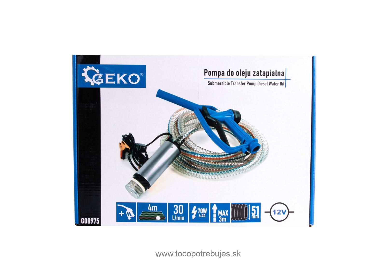 Ponorné palivové čerpadlo 12V 51mm - GEKO G00975