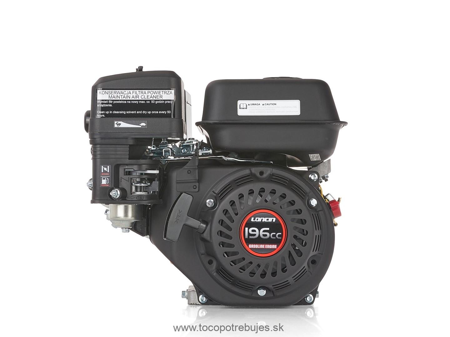 Benzínový motor 6,5HP Loncin 196cc 20mm EURO 5 - GEKO G80254