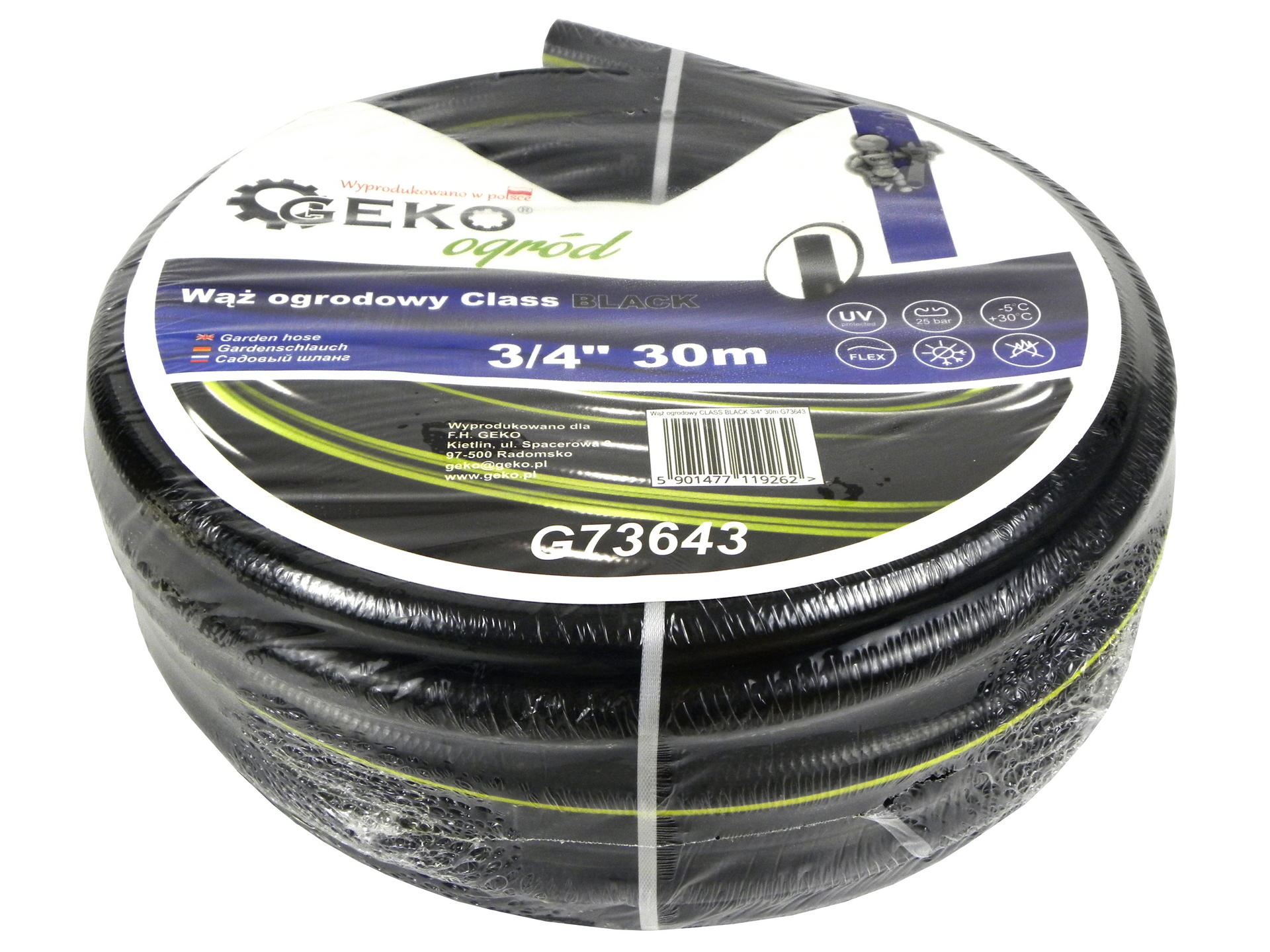 Záhradná hadica CLASS BLACK 3/4" 30m - GEKO G73643