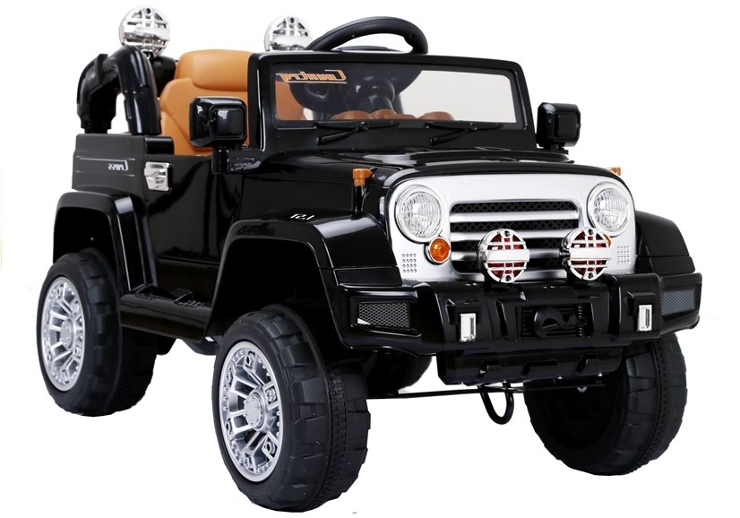 LeanToys Elektrické autíčko JEEP JJ245 - čierny, 2x45W, predné LED svetlá, MP3, 2.4GHz DO