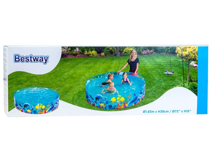 Bestway 55030 Samorozkladací detský bazén 183 x 38 cm