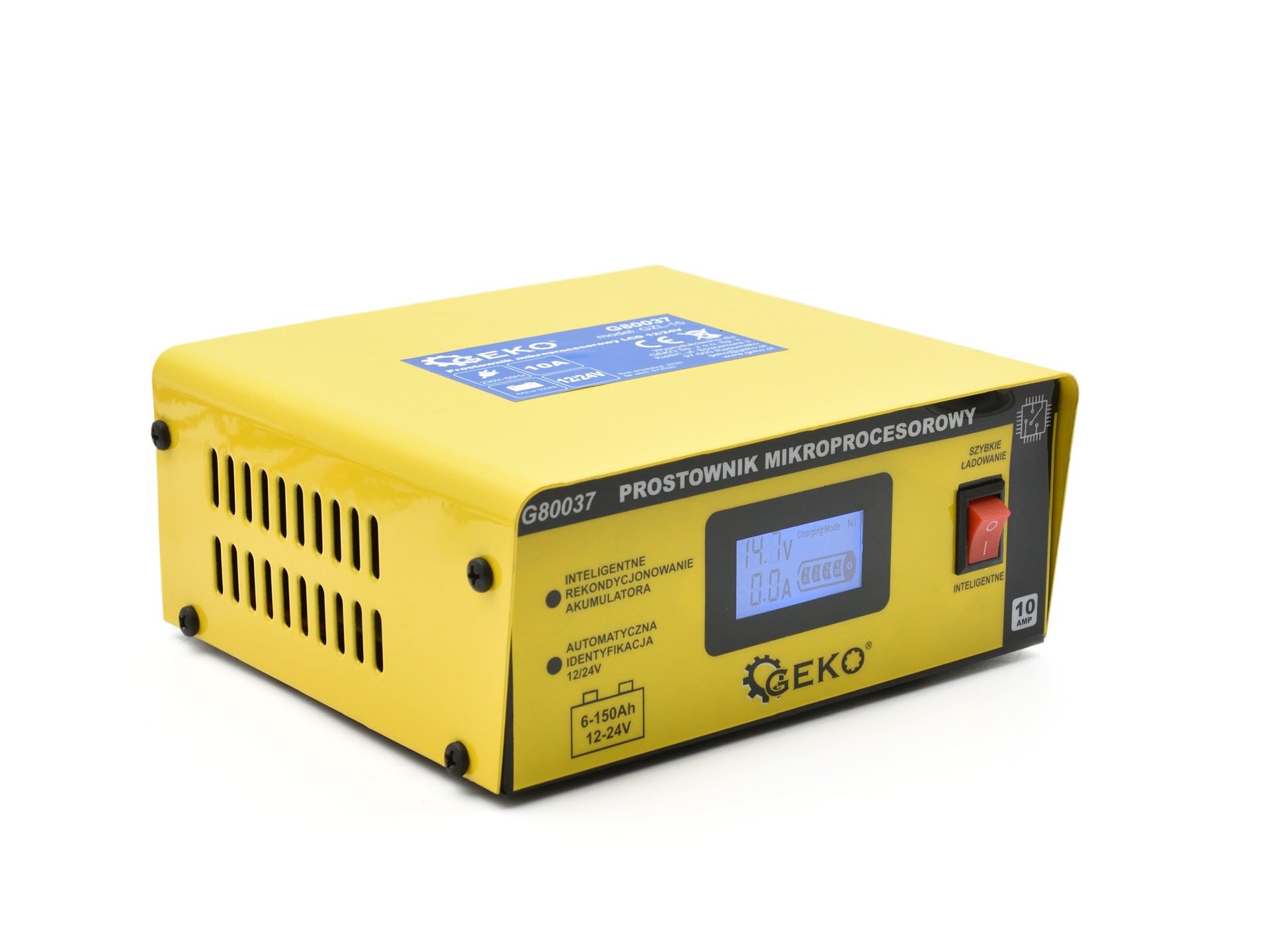 Nabíjačka autobatérií mikroprocesorová LCD 12/24V - GEKO G80037