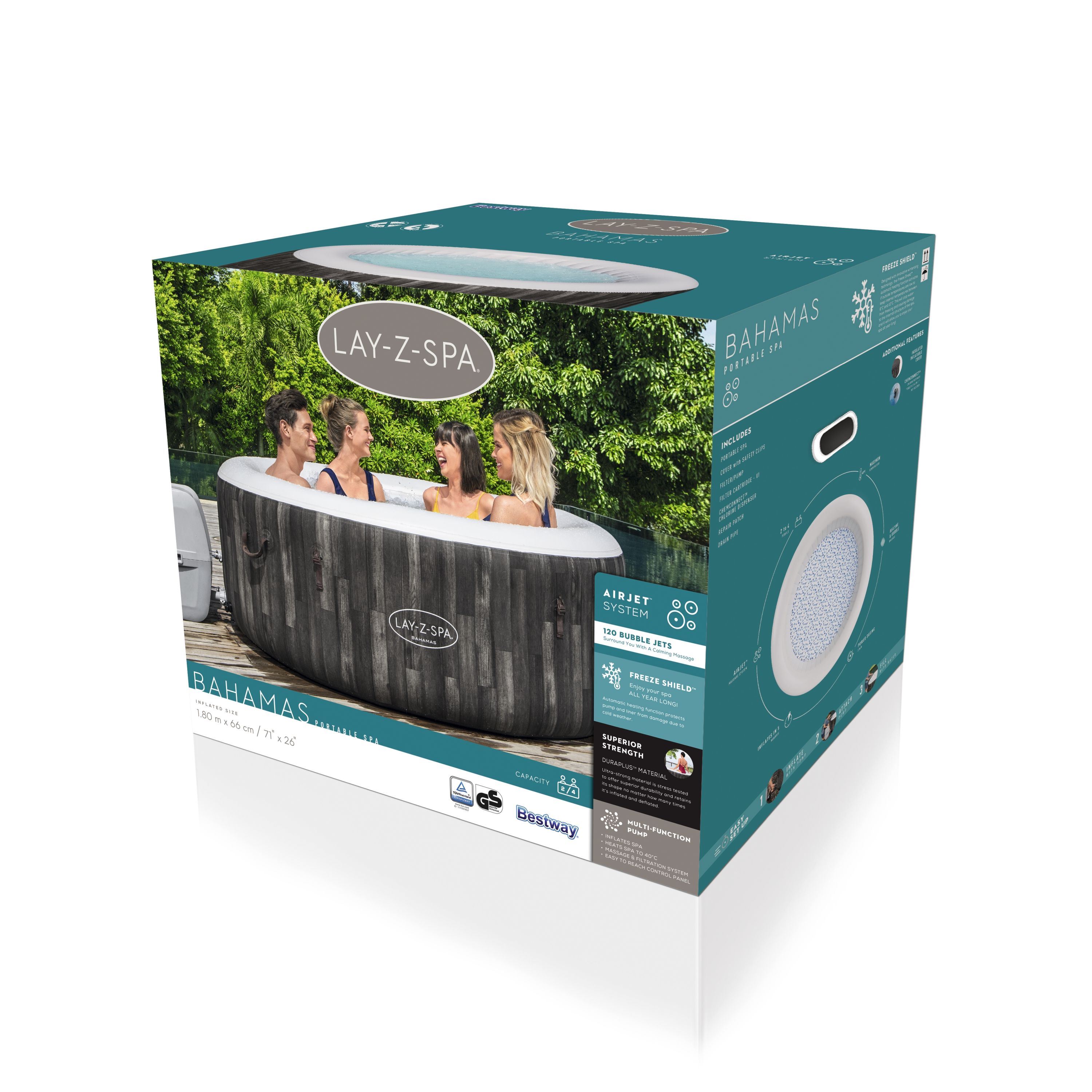Bestway 60005 Lay-Z Spa Bahamas AirJet