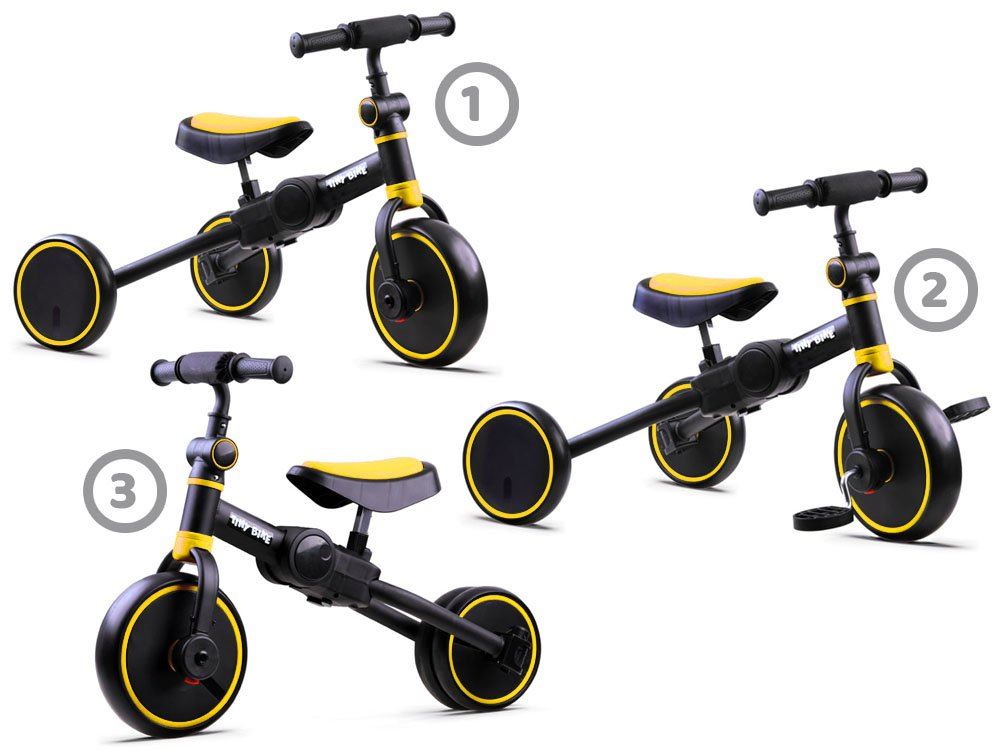 Detské odražadlo Tiny Bike 3v1, žltá