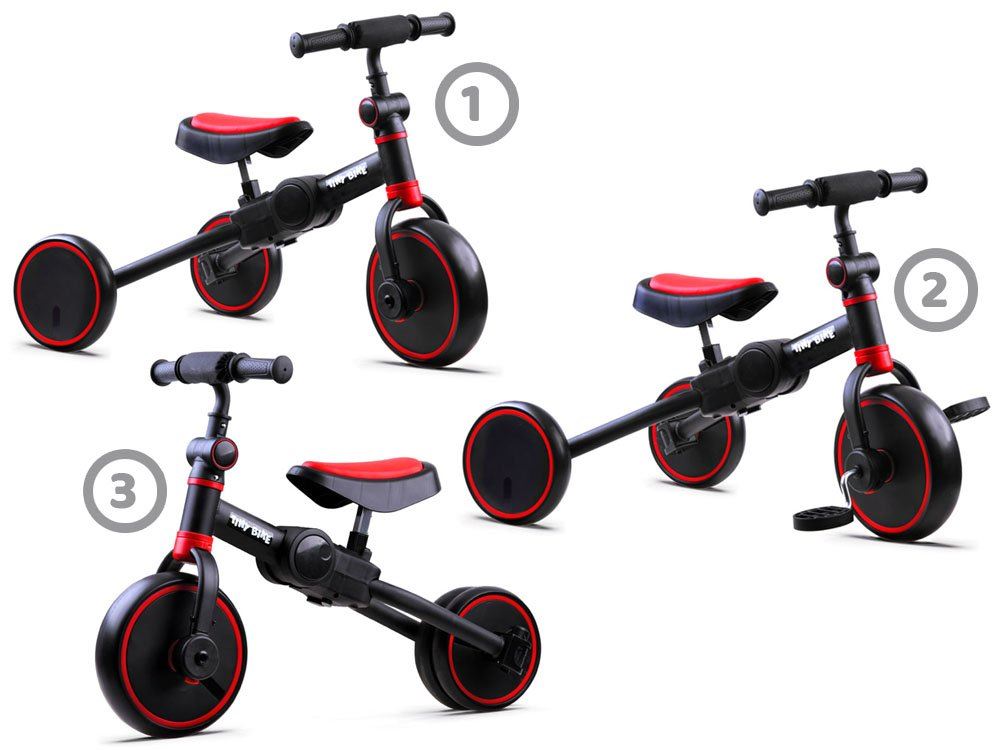 Detské odražadlo Tiny Bike 3v1, červená
