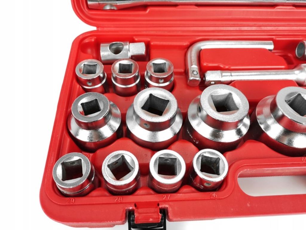 ZÁSUVNÉ KĽÚČE 26PCS 3/4 "& 1" 21-65mm 12-bodové