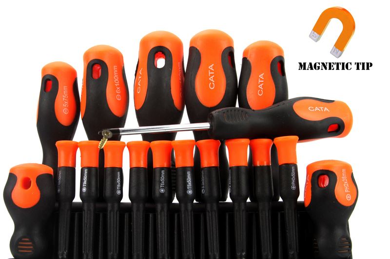 Sada skrutkovačov s magnetom 18 dielna - MAR-POL M61008B