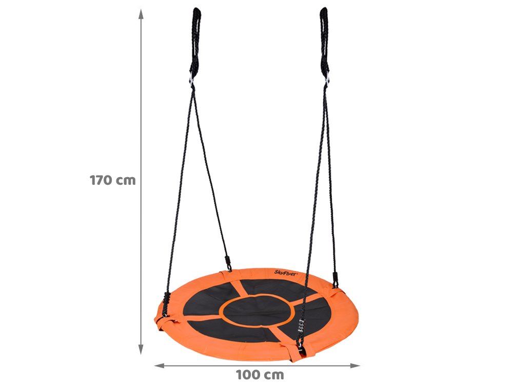SkyFlyer Hojdačka Bocianie Hniezdo 100 cm, nosnosť 150kg, oranžová