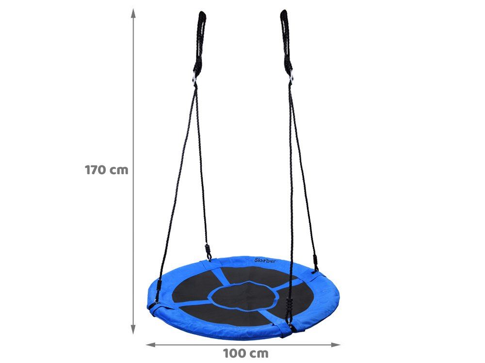 SkyFlyer Hojdačka Bocianie Hniezdo 100 cm, nosnosť 150kg, modrá