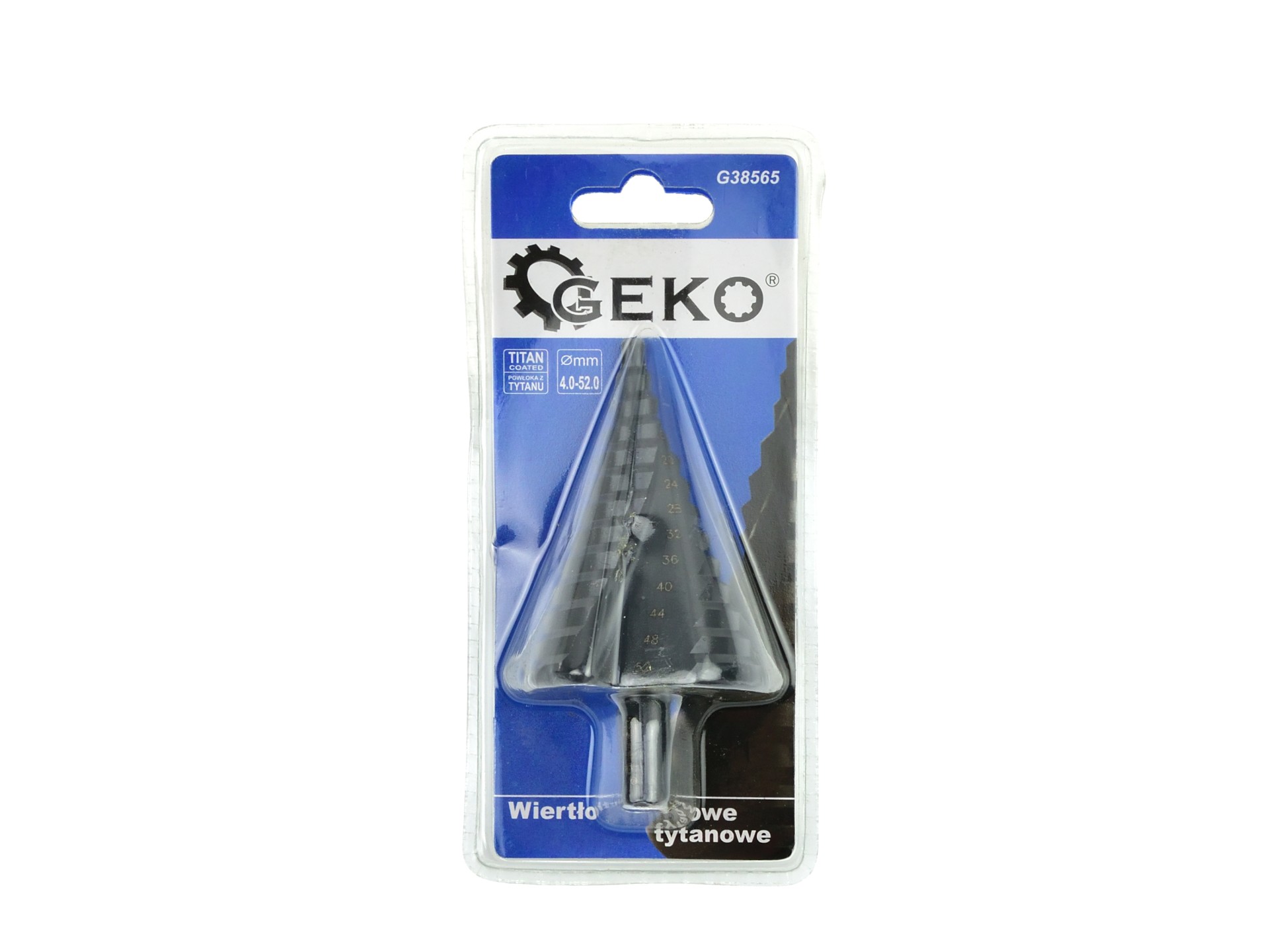 Stupňový vrták HSS TiAlN 4-52mm dĺžka 82mm - GEKO G38565