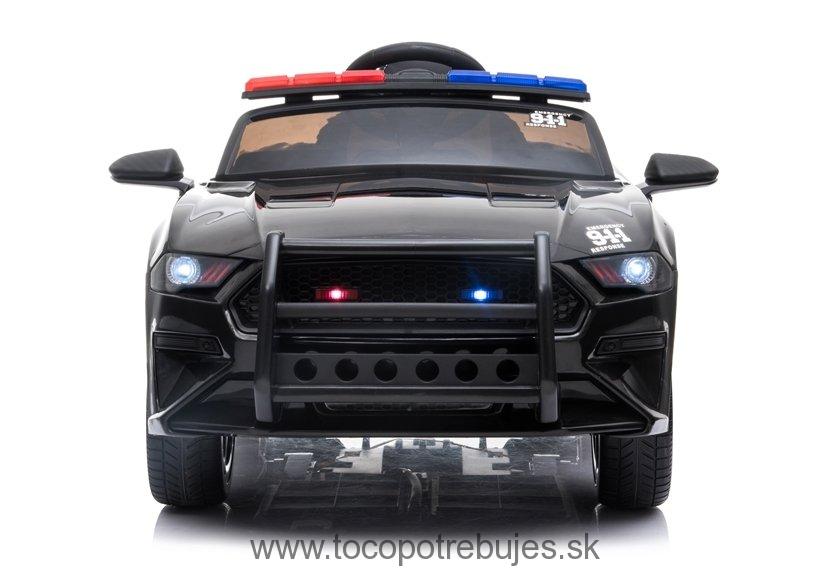 LeanToys Elektrické autíčko Police BBH0007, čierna