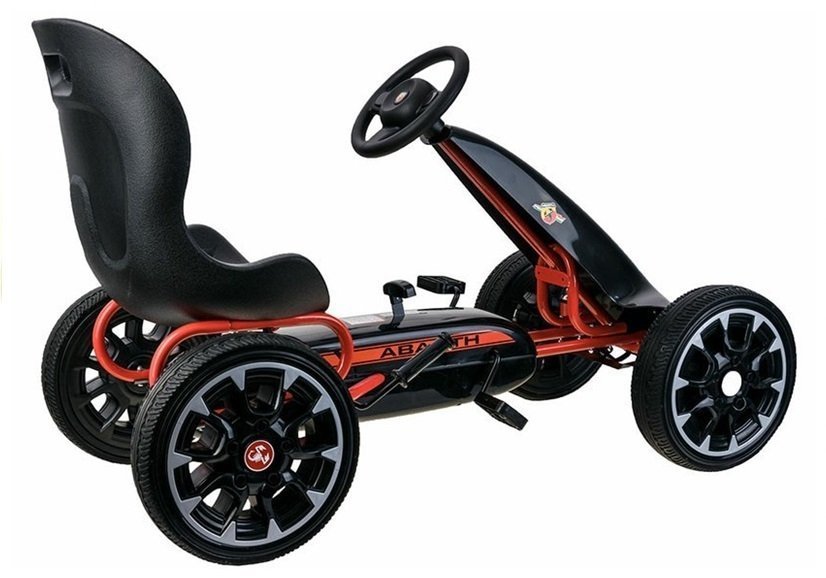 LeanToys Abarth Gokart s pedálmi, EVA kolesá, čierna