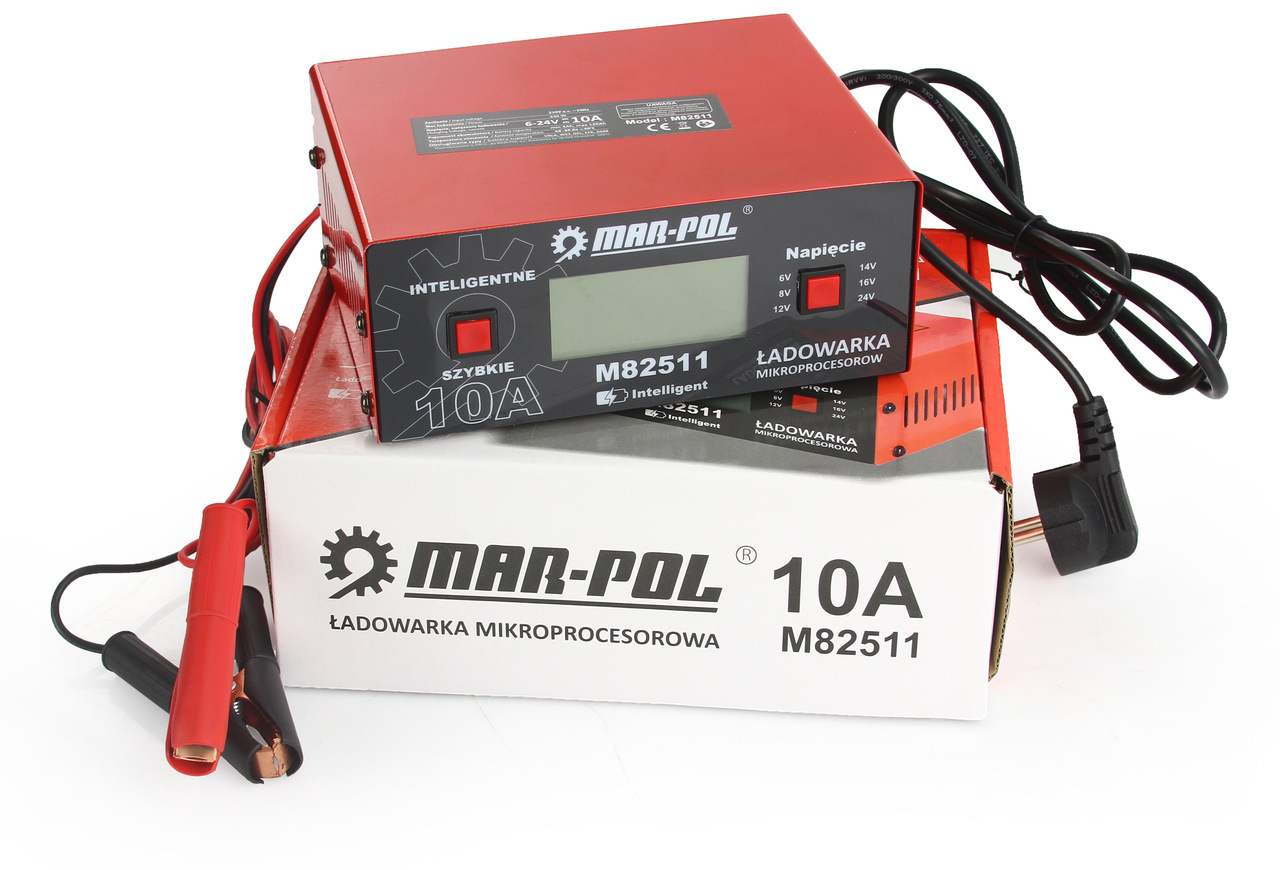 Mikroprocesorová nabíjačka 6V / 12V / 24V 10A - MAR-POL M82511