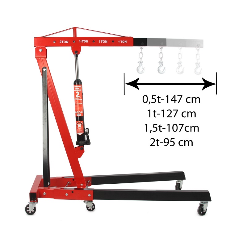 Hydraulický zdvihák motorov 2T + vyrovnávací záves - MAR-POL M80405-1