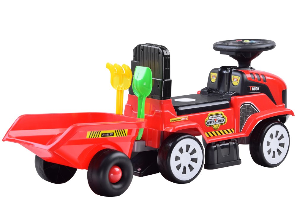 Joko Odrážadlo traktor s vlečkou, červená