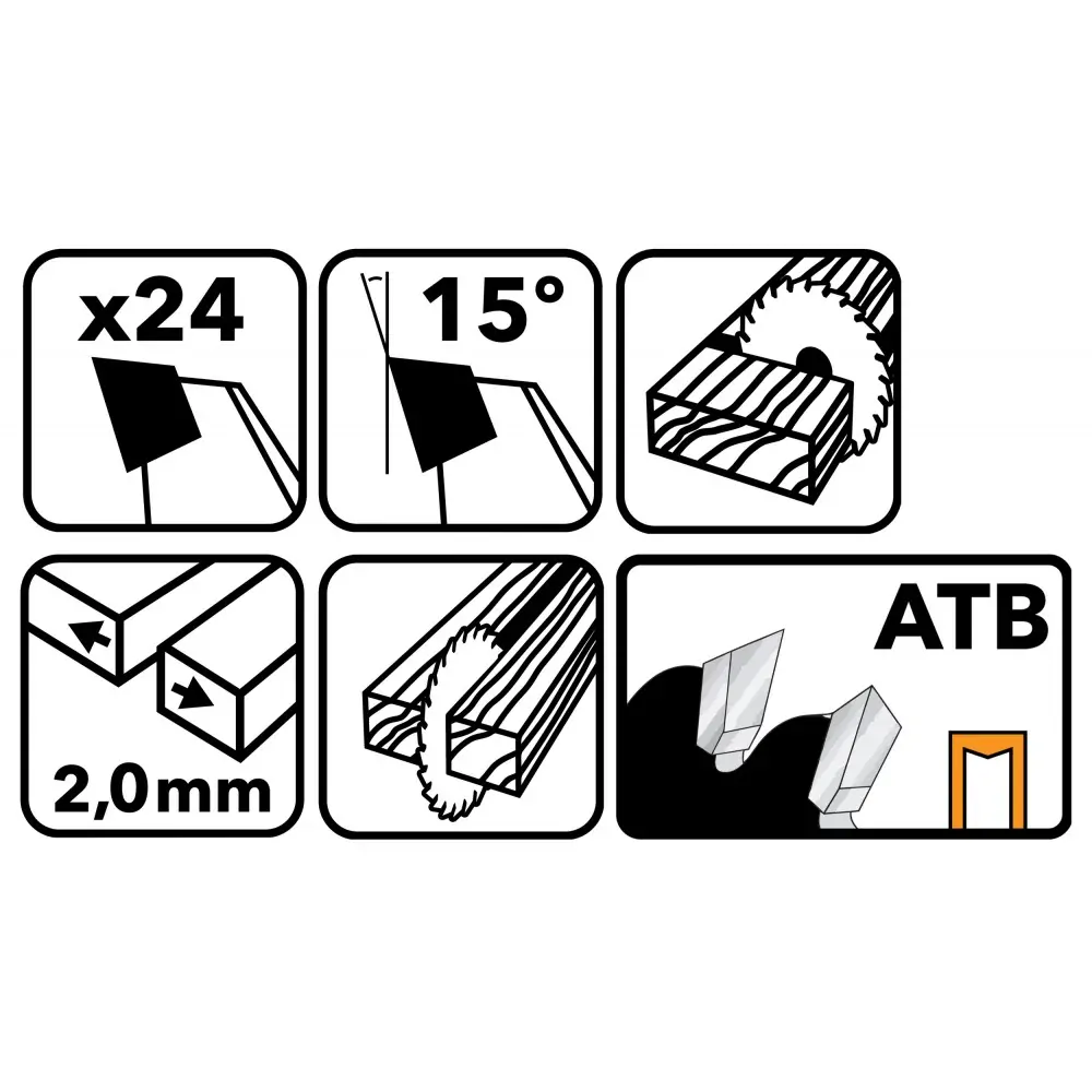 Vídiový kotúč na drevo TDD-125x22.2x24Z - POWERMAT