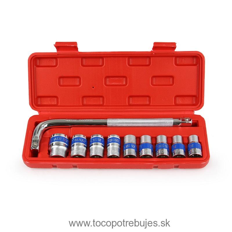 Sada nástrčných kľúčov 1/2" 10ks 10-24mm - MAR-POL M58201