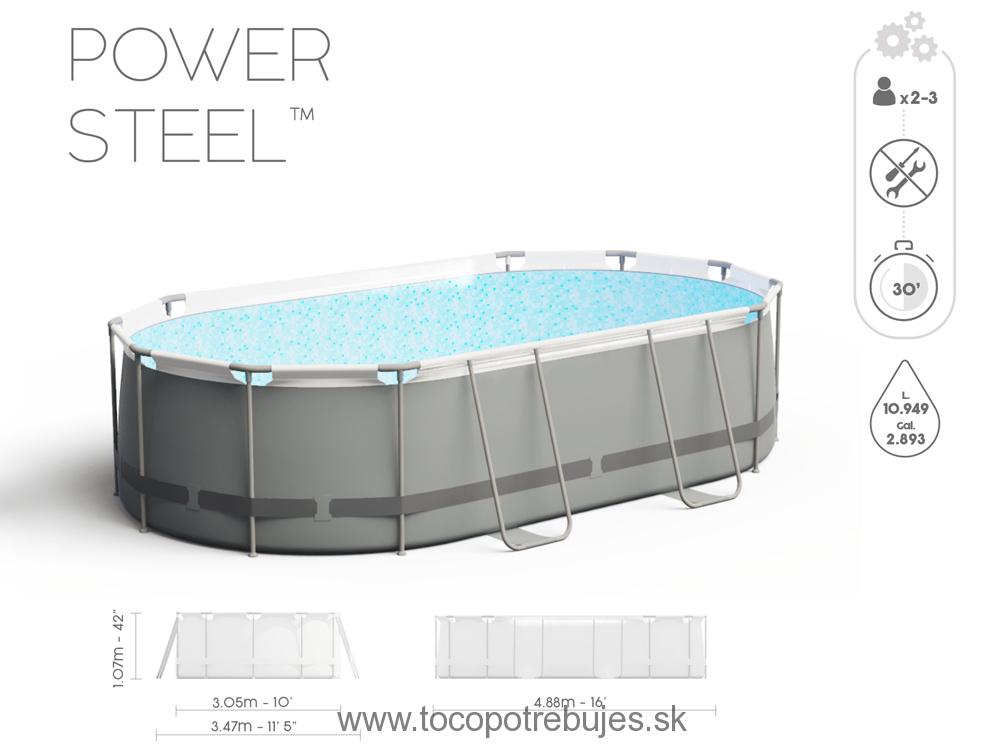 Bestway Power Steel 488 x 305 x 107 cm 56448