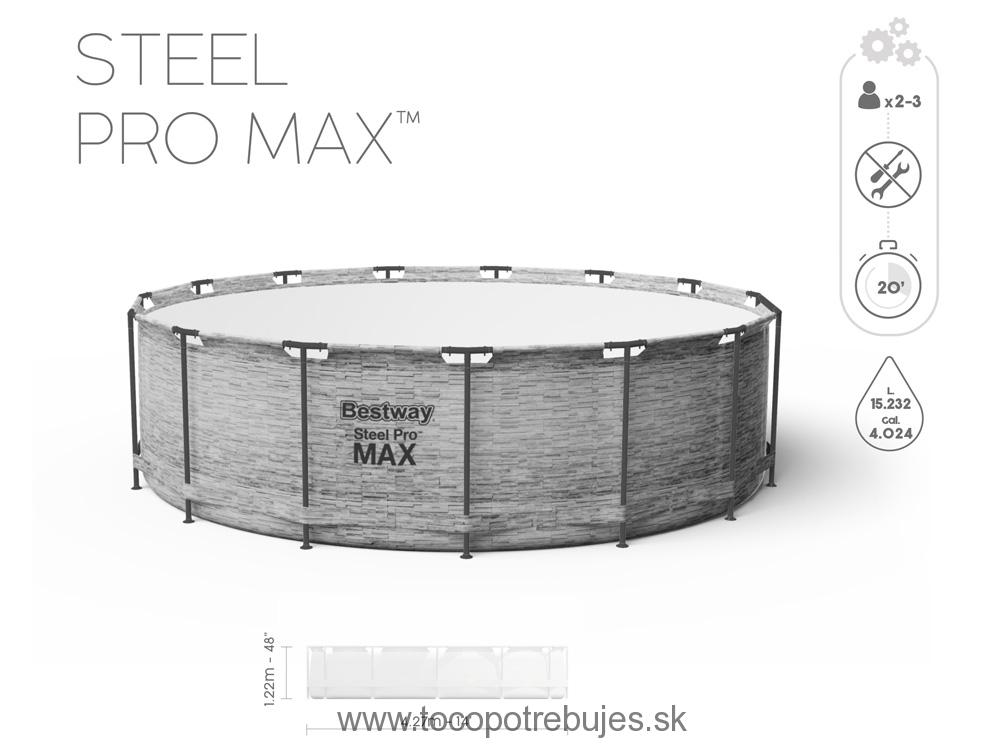 Bestway 5619D bazén, 427 x 122 cm, kartušová filtrácia