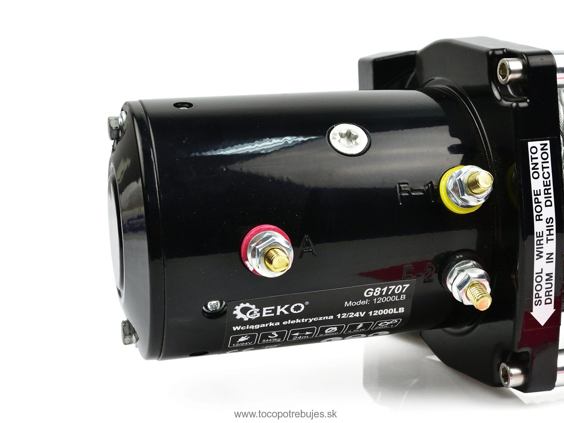 GEKO G81707 Elektrický lanový navijak 12V 12000LB, 5443kg