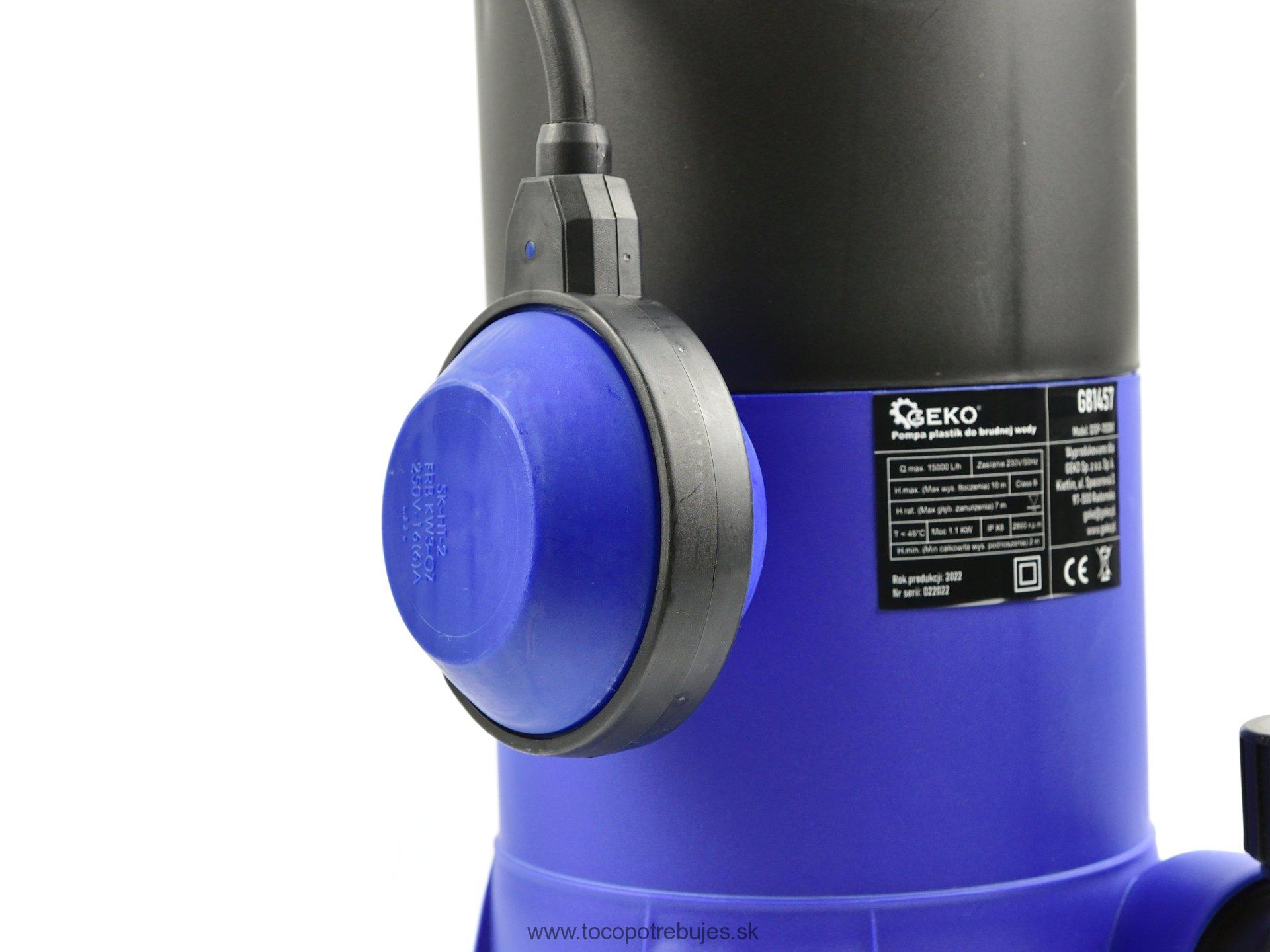 Ponorné kalové čerpadlo 1100W - GEKO G81457