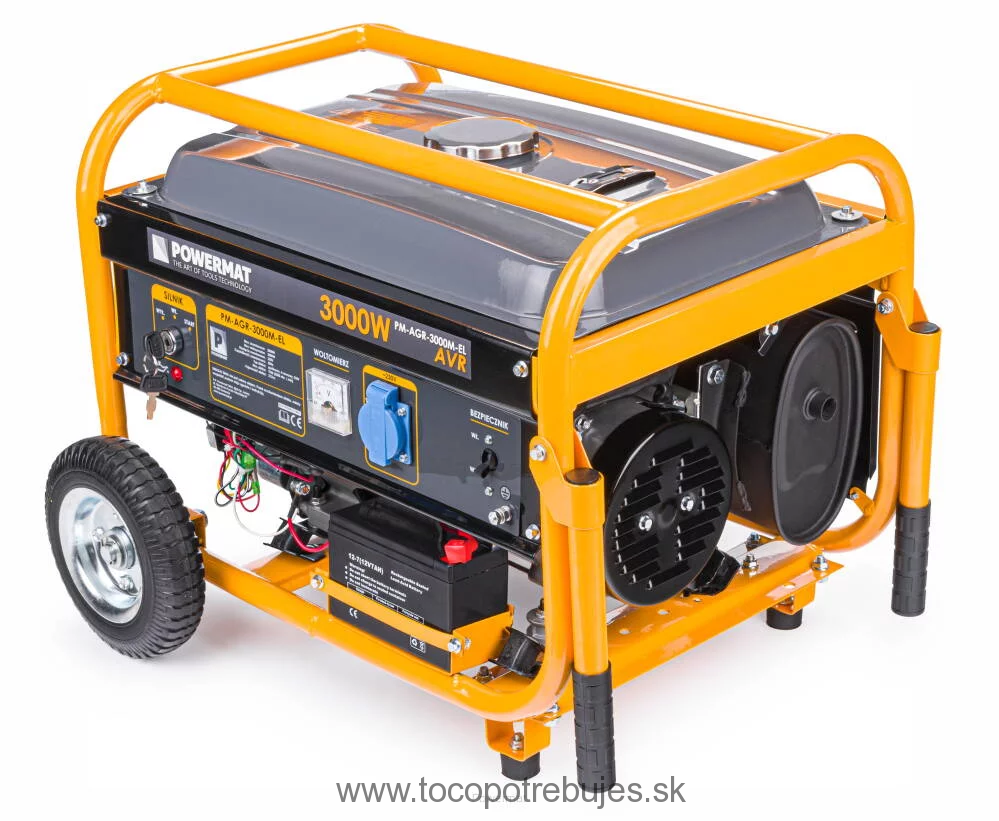 Elektrocentrála s el. štartom 3000W 230V PM-AGR-3000M-EL - POWERMAT