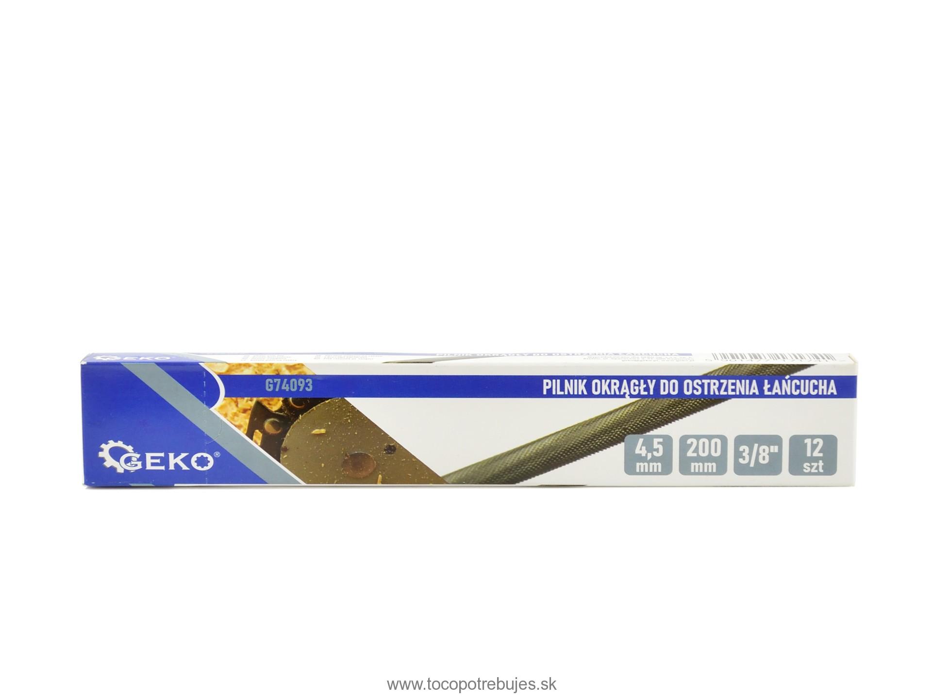 Pilníky na ostrenie reťazí 4,5mm, 12ks - GEKO G74093