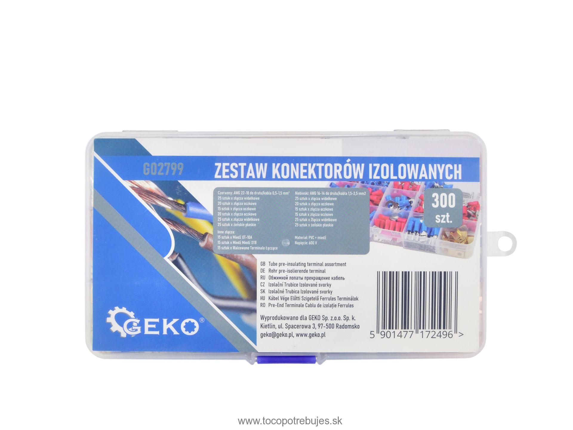 Súprava izolovaných konektorov svorek 300 kusov - GEKO G02799