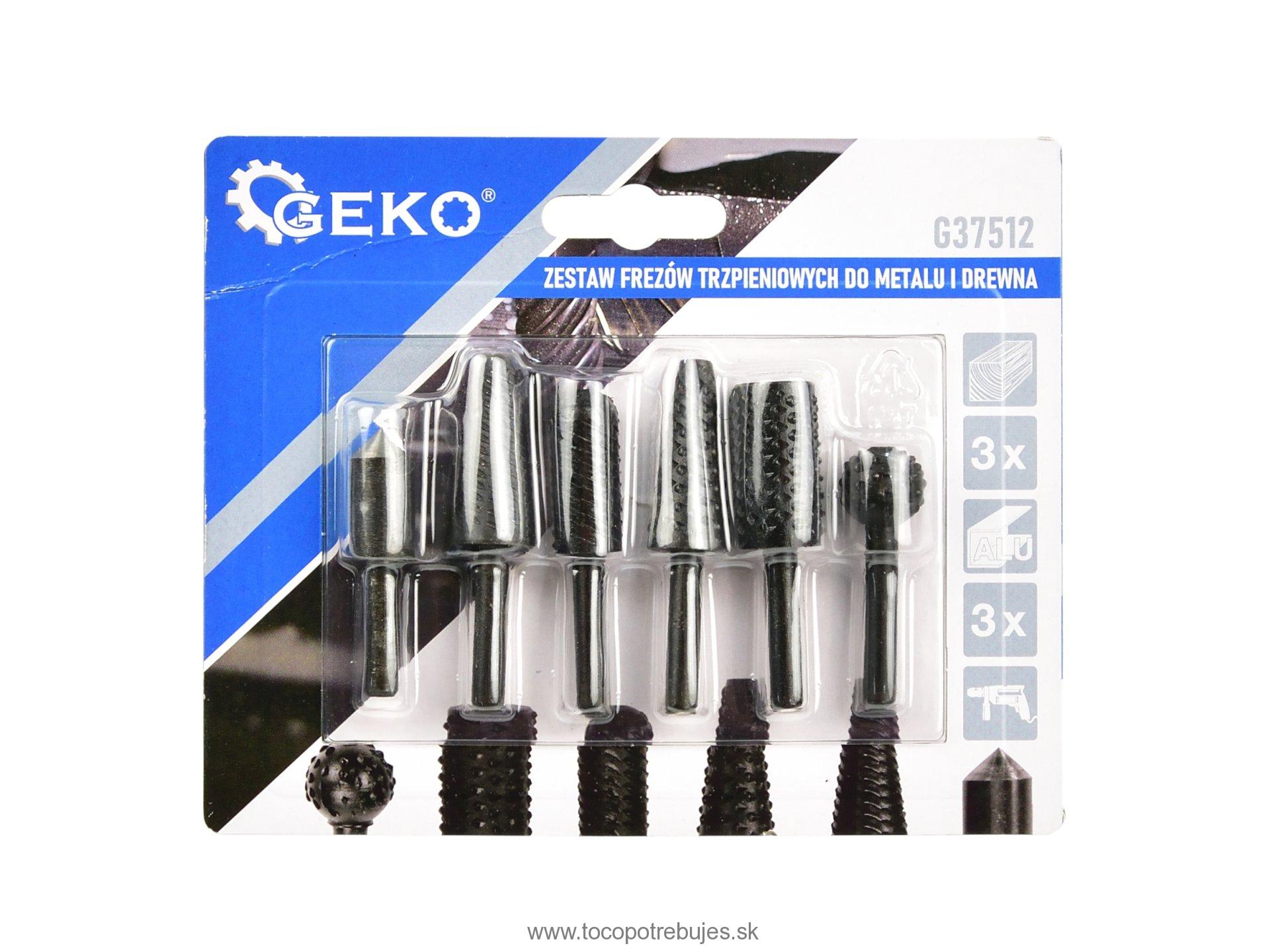 Sada stopkových fréz na kov a drevo 6mm 6ks - GEKO G37512