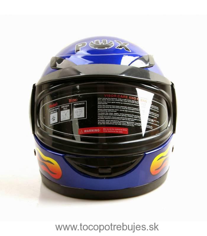 Moto prilba Sunway Kids Integral PHX Modrá