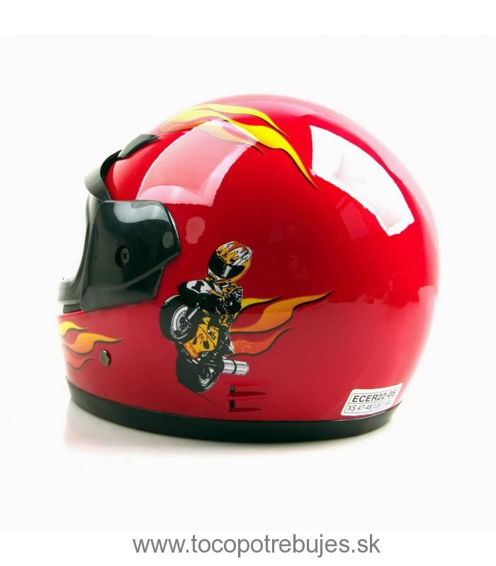 Moto prilba Sunway Kids Integral PHX Červená