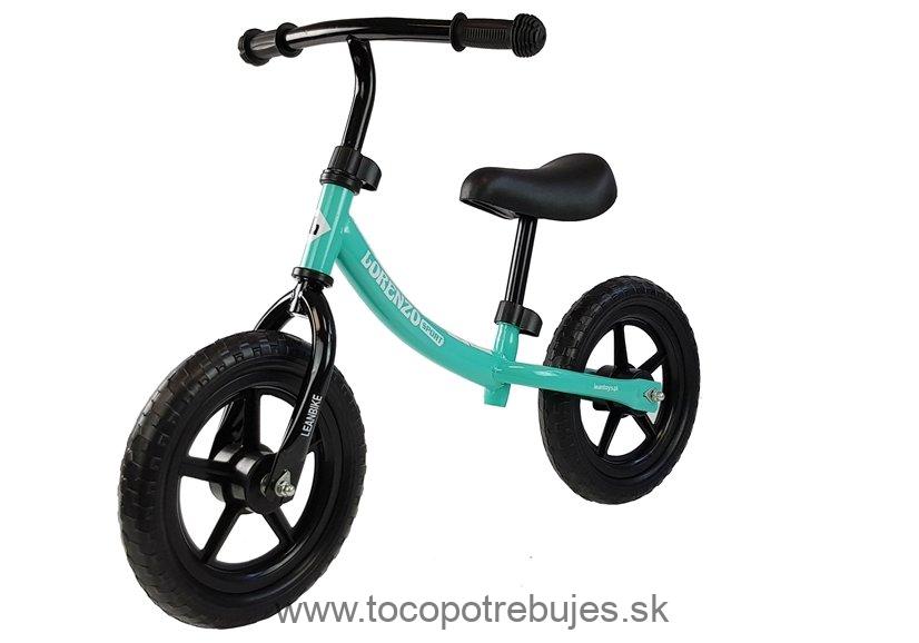 LeanToys Odrážadlo Lorenzo Sport 12" tyrkysová l5274 