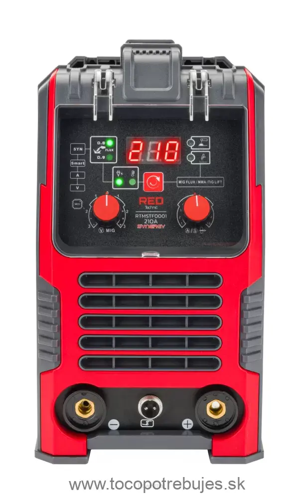 Invertorová zváračka RED TECHNIC RTMSTF0001 Migomat MIG MAG MMA TIG LIFT 210A Synergy