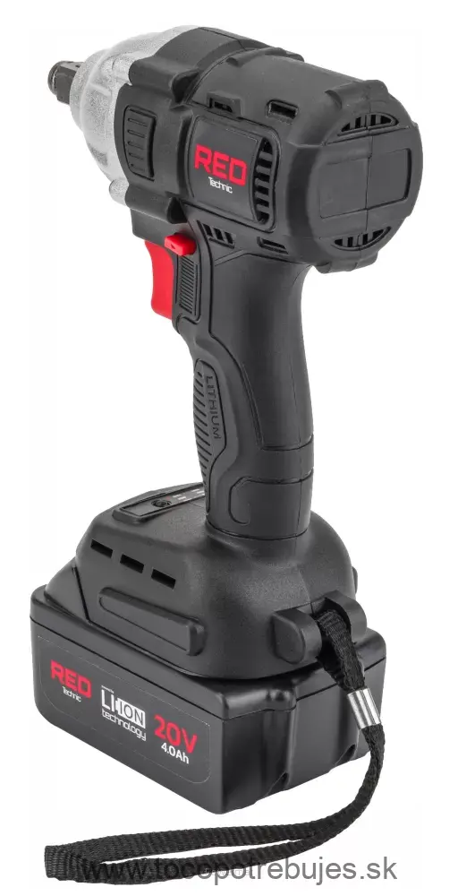 AKU rázový uťahovák RTAKU0026 20V 4Ah 380Nm - RED TECHNIC