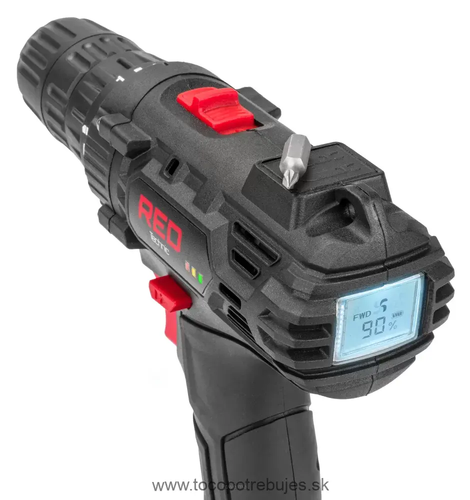 Akumulátorová vŕtačka 20V, 2x 2ah, RTWA0033- RED TECHNIC
