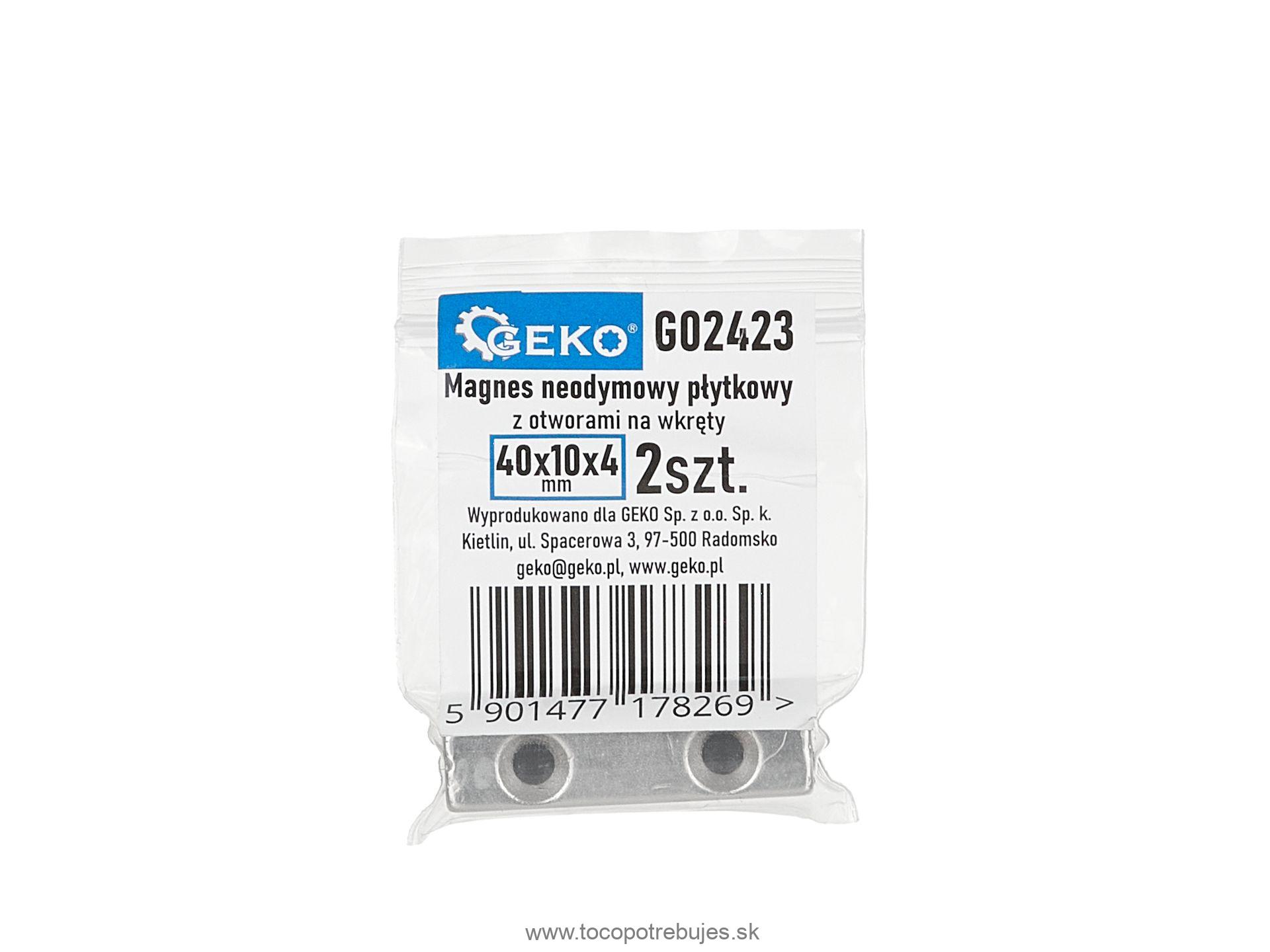 Neodymový magnet 40x10x5mm 2ks - GEKO G02423