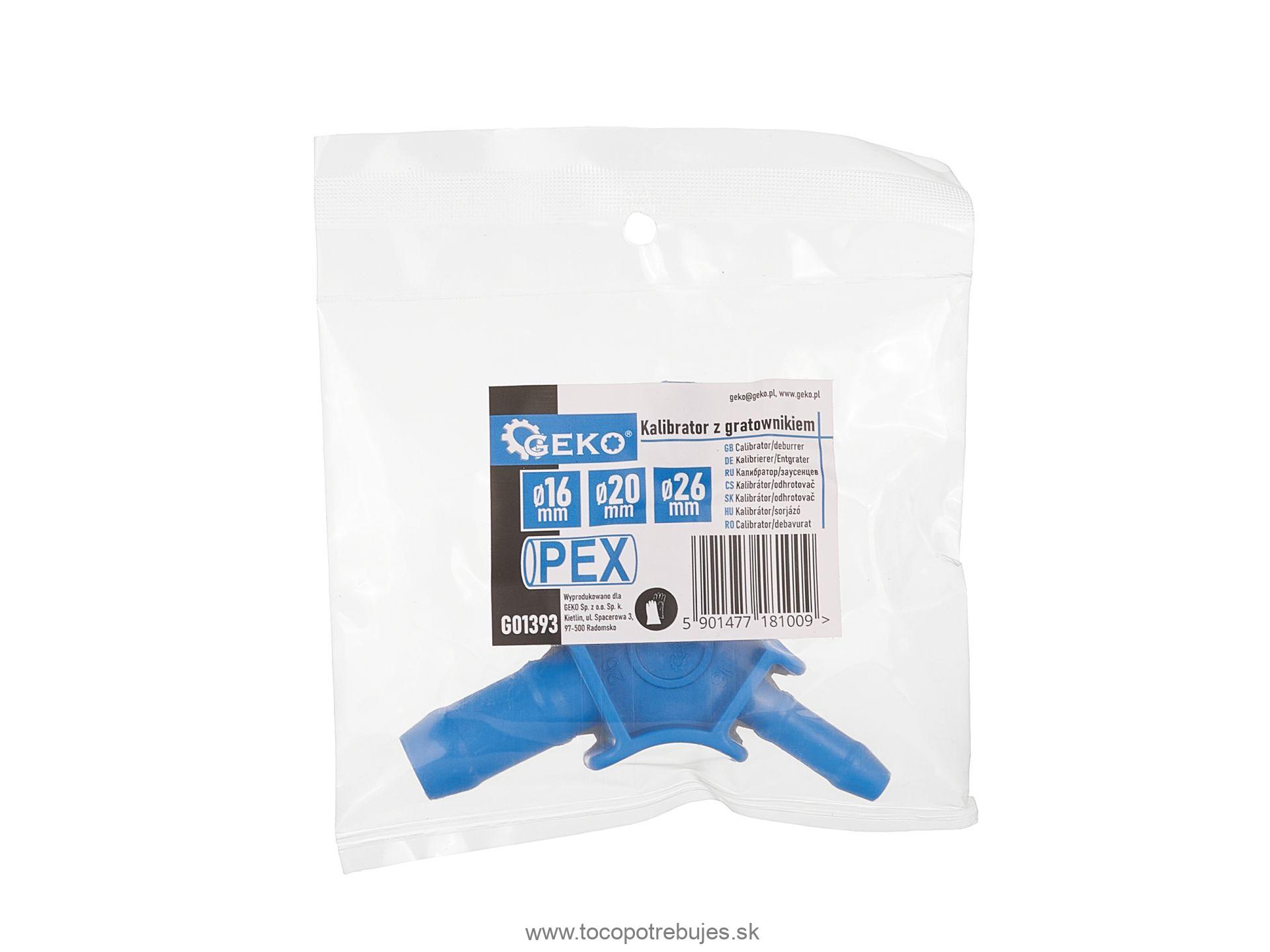 GEKO G01393 Kalibrátor na plastové rúrky PEX 16,20,26 mm