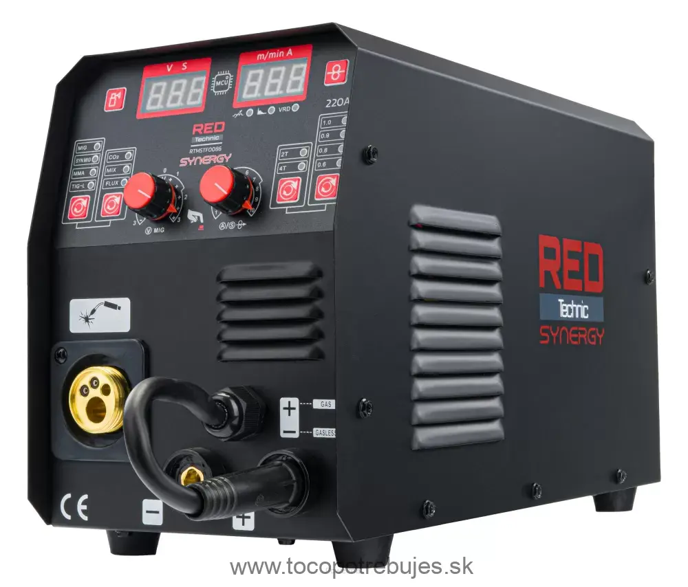 Invertorová zváračka RED TECHNIC RTMSTF0086 Migomat MIG MAG MMA TIG LIFT 220A Synergy 