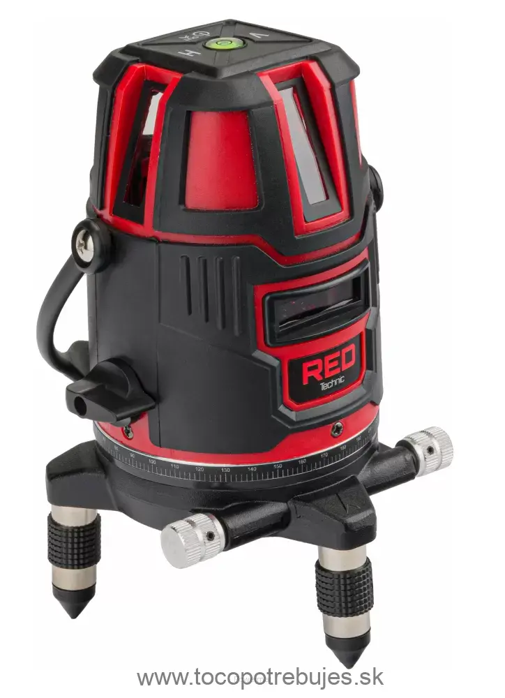 Krížový laser červený, 360 stupňov - RED TECHNIC RTPLK0037