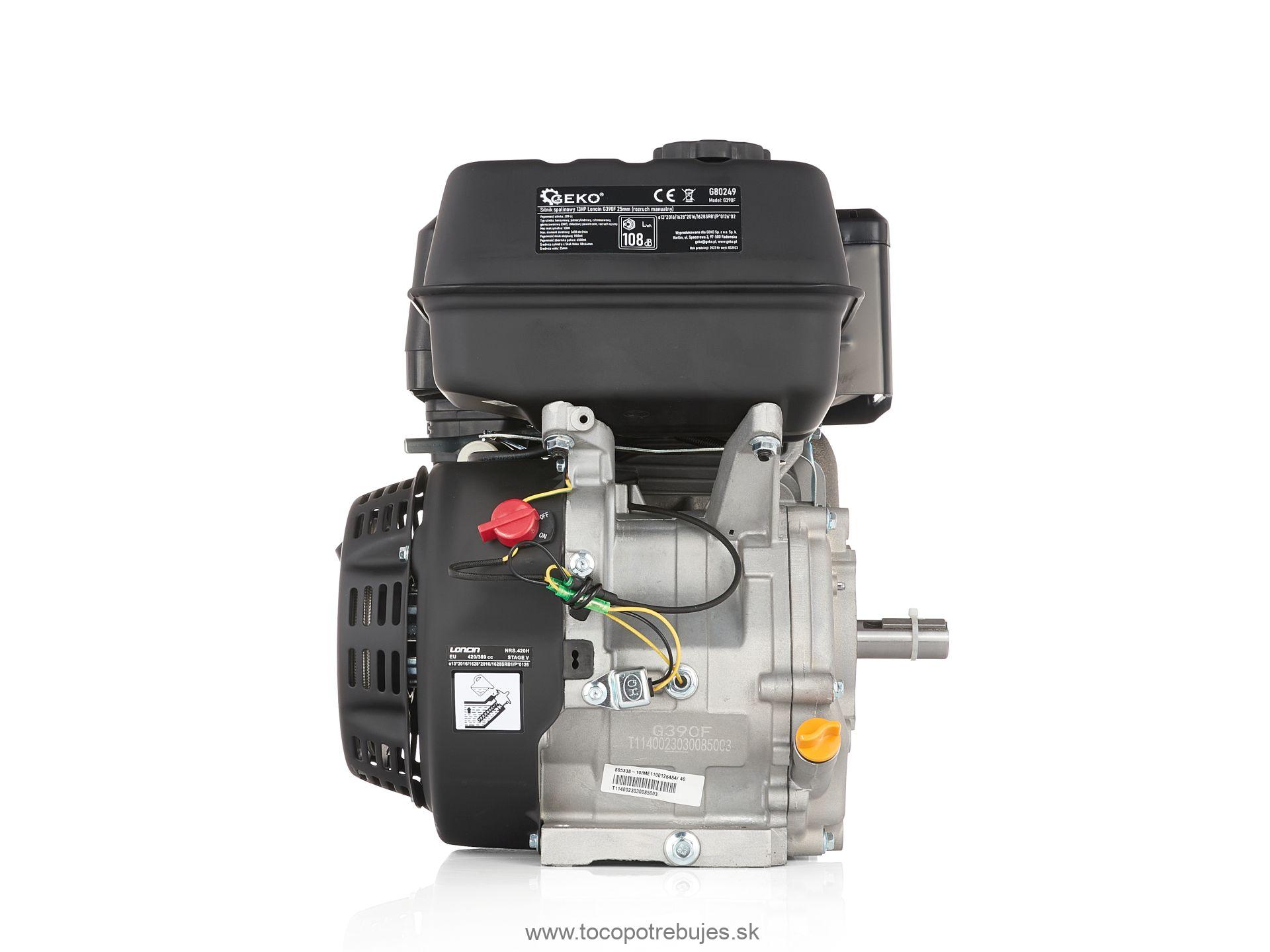 Benzínový motor 13HP Loncin G390F 25 mm - GEKO G80249
