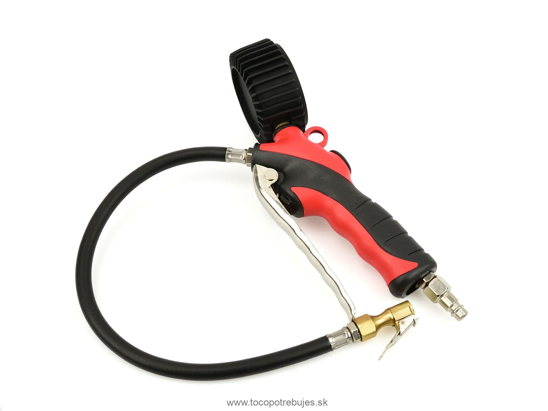 Pištoľ na hustenie pneumatík s manometrom LCD 0-18bar - Tvardy T00241