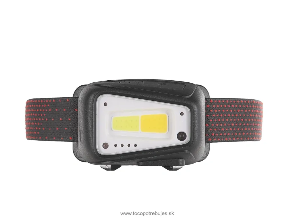 Čelovka s pohybovým senzorom, COB LED 5W+3W, 520lm, USB nabíjanie - Tvardy T00951