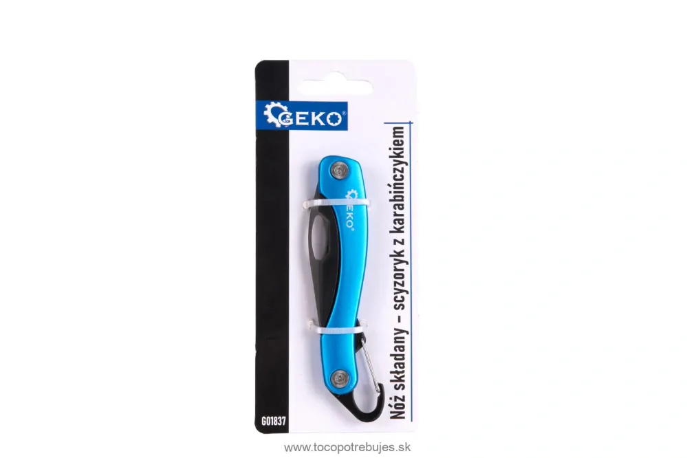 Skladací nôž vreckový s karabínou, 19 cm - GEKO G01837