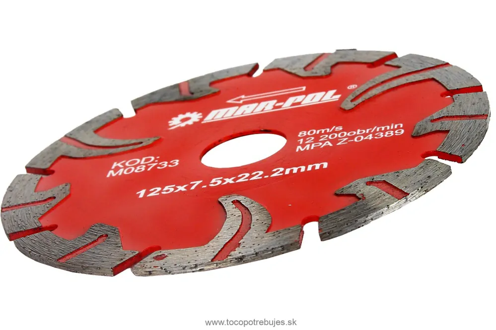 Diamantový kotúč na betón 125x7.5x22,2 - MAR-POL M08733