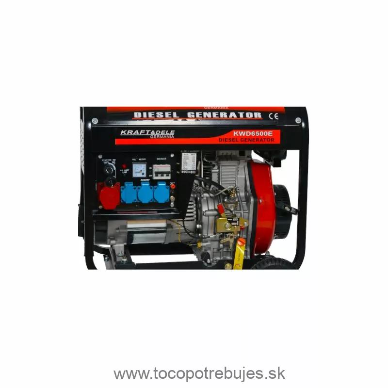Naftová elektrocentrála, 6500W, 12/230V - Kraft&Dele KD122
