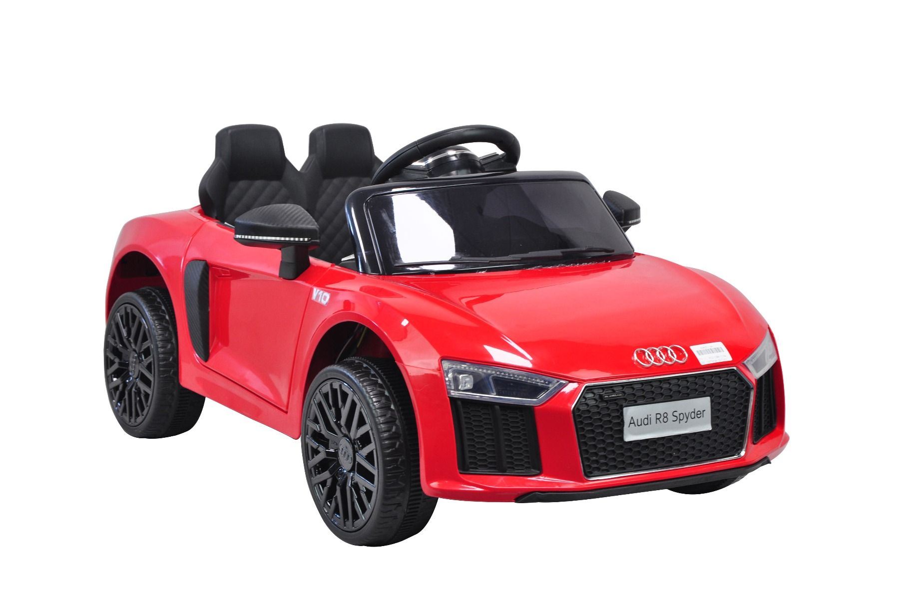 Elektrické autíčko Audi R8 small, 12V, 2,4 GHz dialkové ovládanie, USB / SD Vstup, odpruženie, 12V batéria, mäkké EVA kolesá, 2 X MOTOR, červené, ORIGINAL licencia
